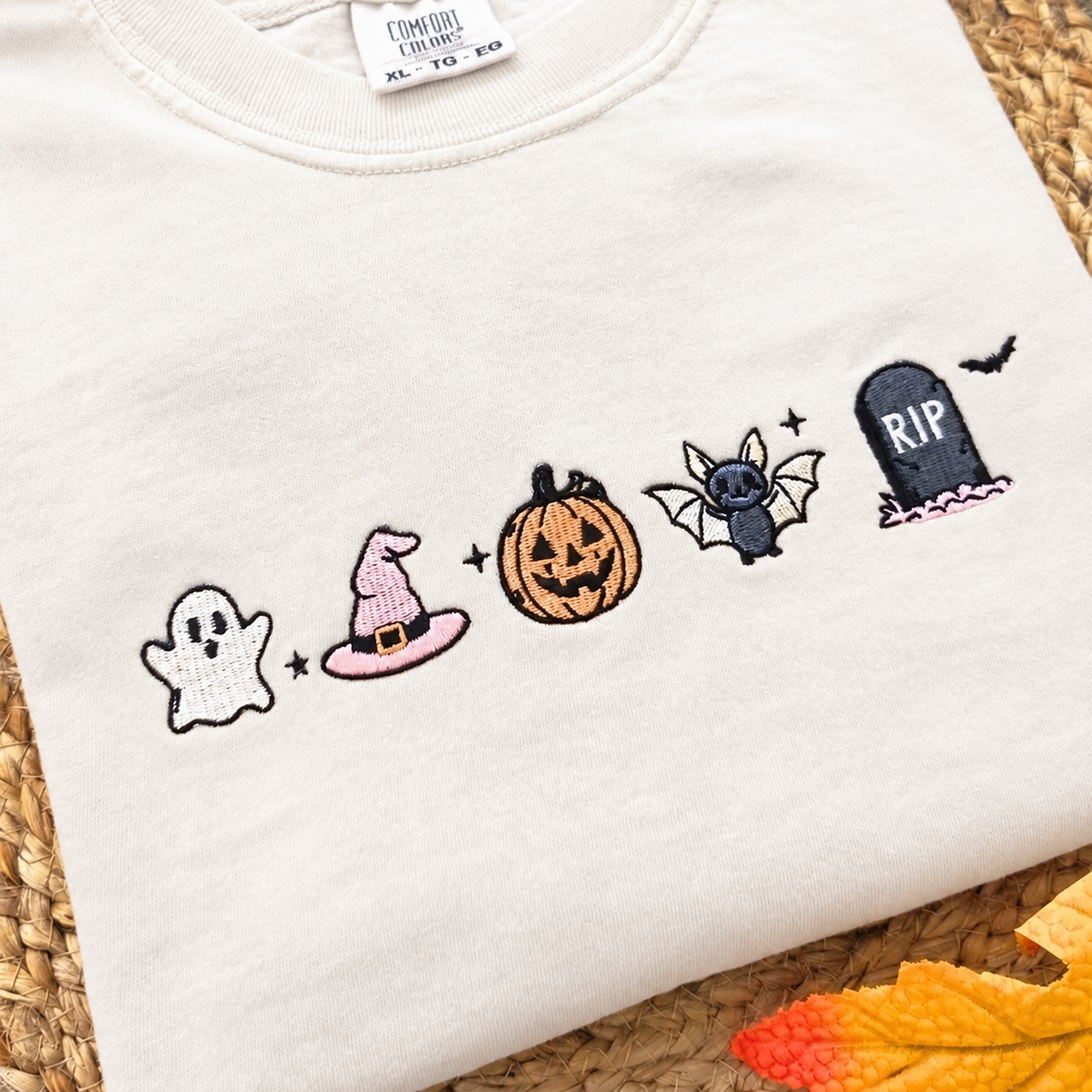 HALLOWEEN ICONS EMBROIDERED  TEE / CREW NECK