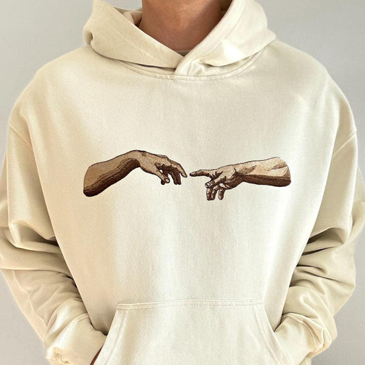 THE CREATION OF ADAM Embroidered Sweatshirt