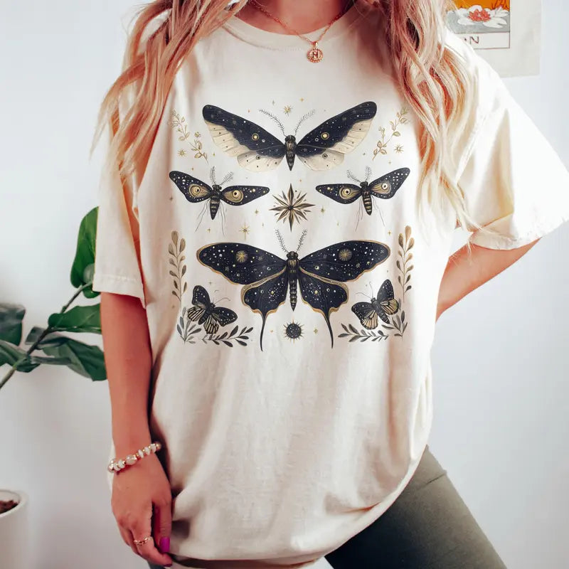 LUNA MOTH TEE / CREWNECK