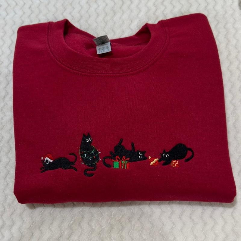 Chaton de Noël Crewneck/Hoodie