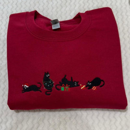 Chaton de Noël Crewneck/Hoodie