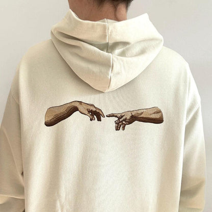 THE CREATION OF ADAM Embroidered Sweatshirt