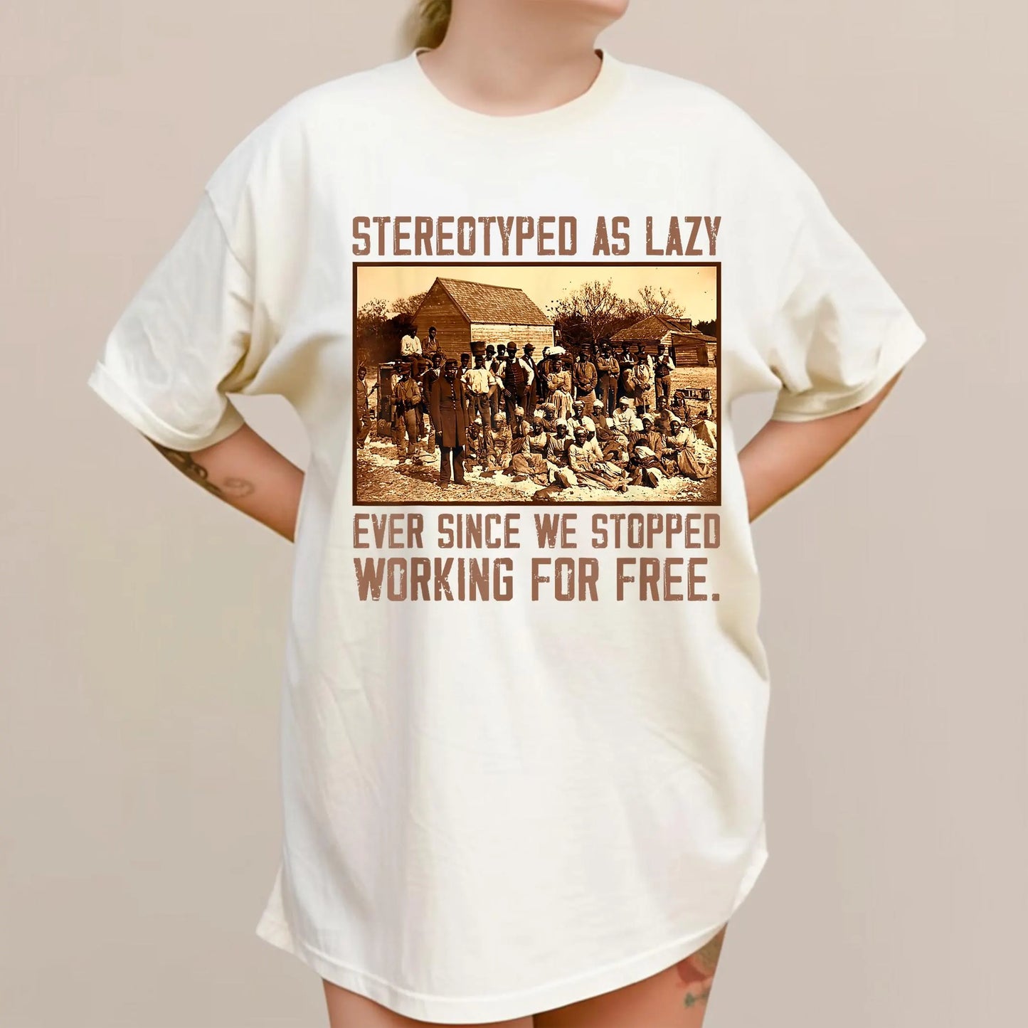 T-shirt / col rond / sweat à capuche stéréotypé du Mois de l'histoire des Noirs, considéré comme paresseux