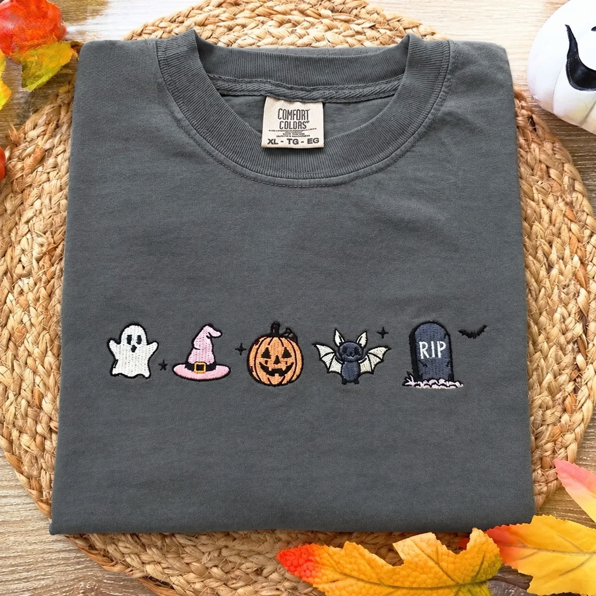 HALLOWEEN ICONS EMBROIDERED  TEE / CREW NECK