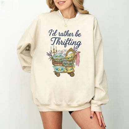 I’D RATHER BE THRIFTING TEE / CREW NECK