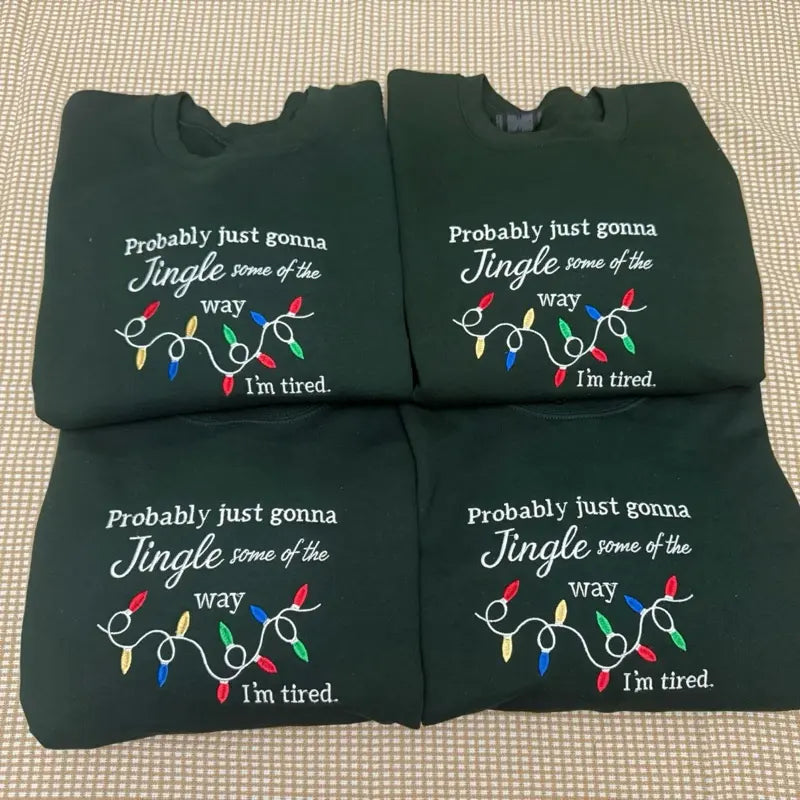 Broderie lumineuse de Noël Crewneck/Hoodie