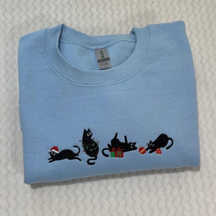 Chaton de Noël Crewneck/Hoodie