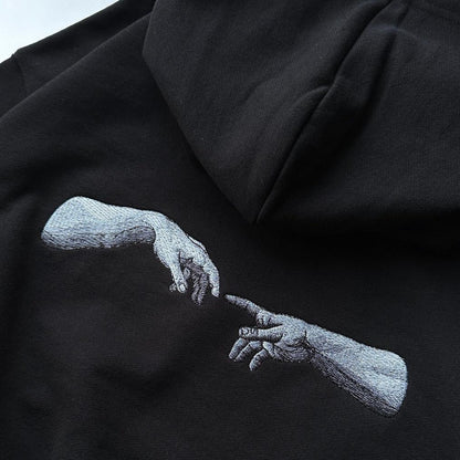 THE CREATION OF ADAM Embroidered Sweatshirt