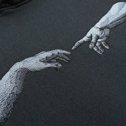 THE CREATION OF ADAM Embroidered Sweatshirt