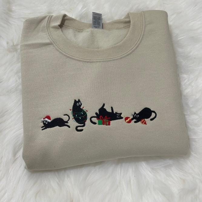 Chaton de Noël Crewneck/Hoodie