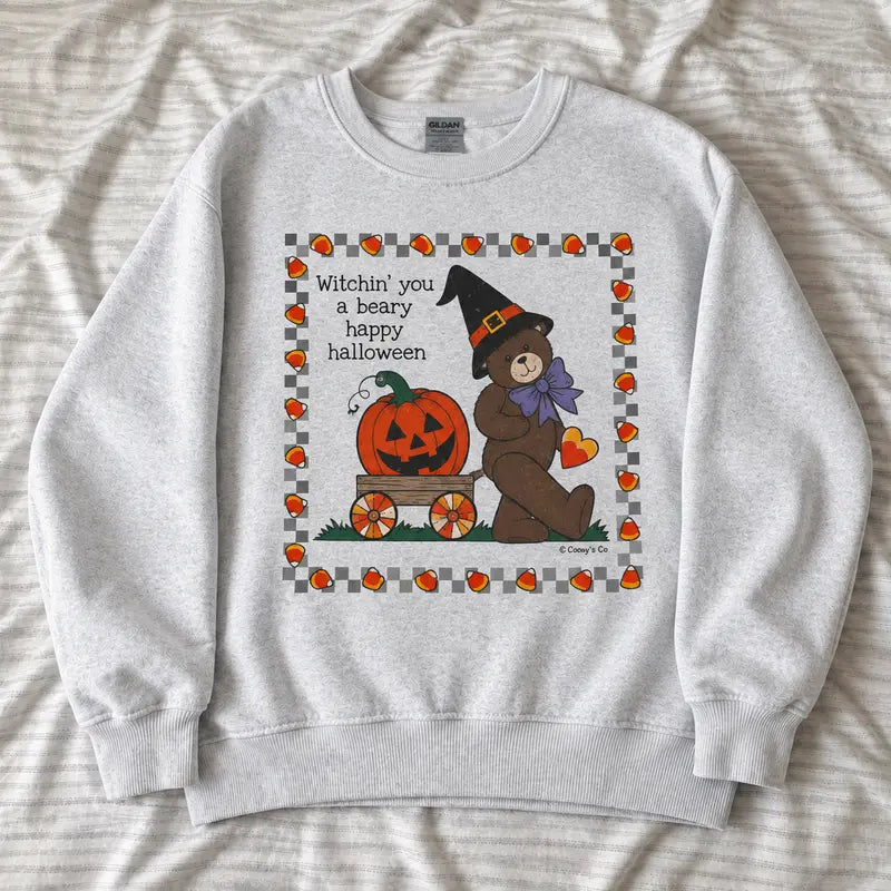 WITCHIN’ YOU A BEARY HAPPY HALLOWEEN TEE / CREW NECK