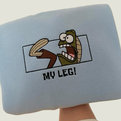 MY LEG! EMBROIDERED CREW NECK / HOODIE