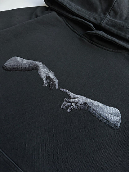 THE CREATION OF ADAM Embroidered Sweatshirt