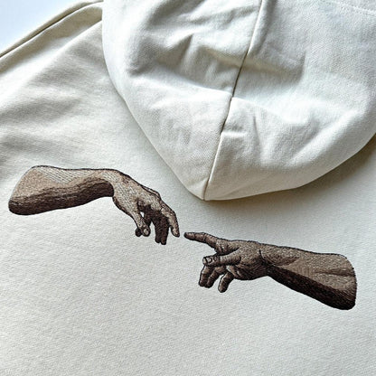 THE CREATION OF ADAM Embroidered Sweatshirt