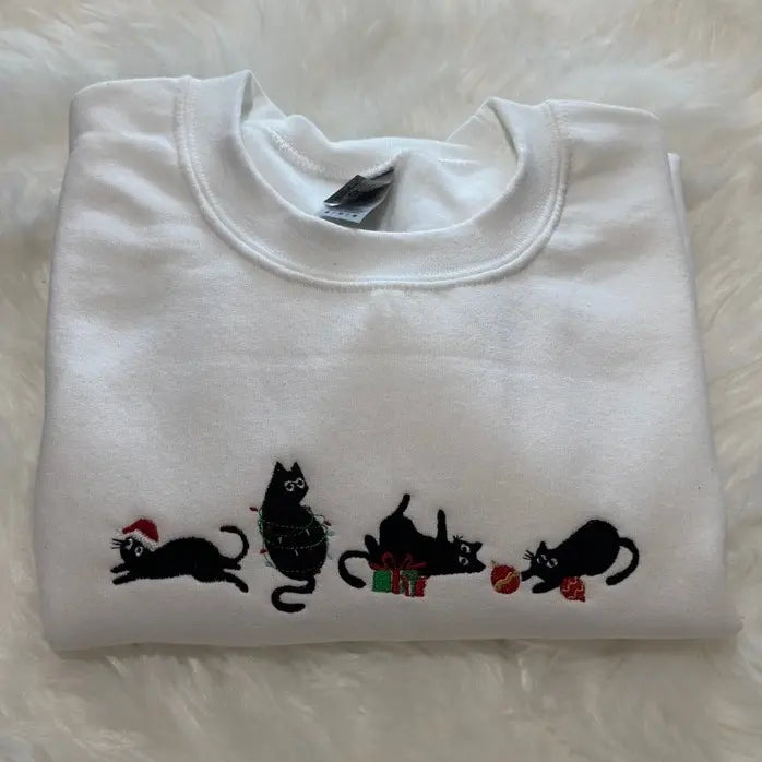 Chaton de Noël Crewneck/Hoodie