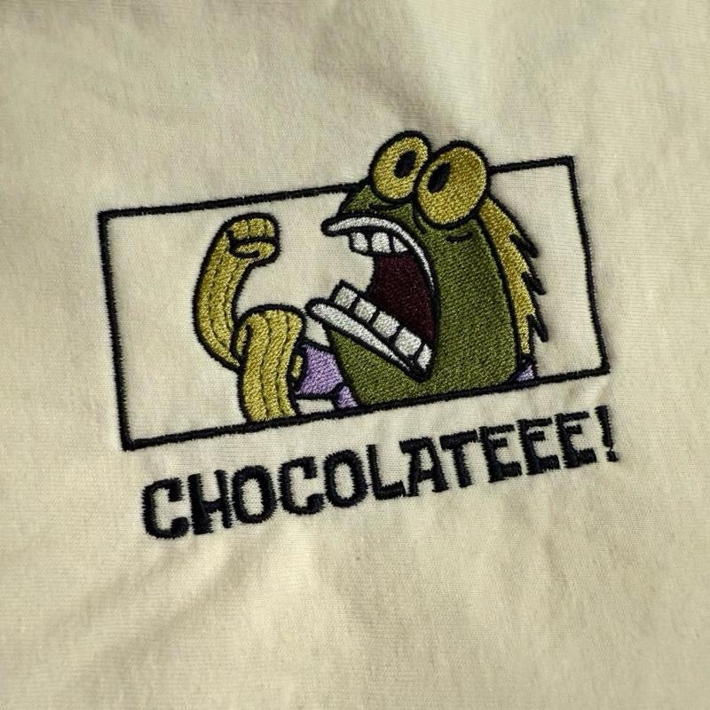 CHOCOLATE! EMBROIDERED CREW NECK / HOODIE