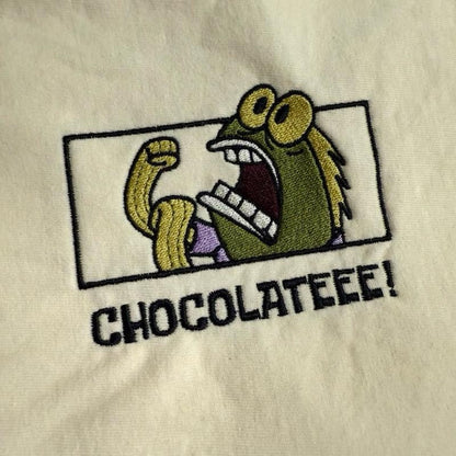 CHOCOLATE! EMBROIDERED CREW NECK / HOODIE