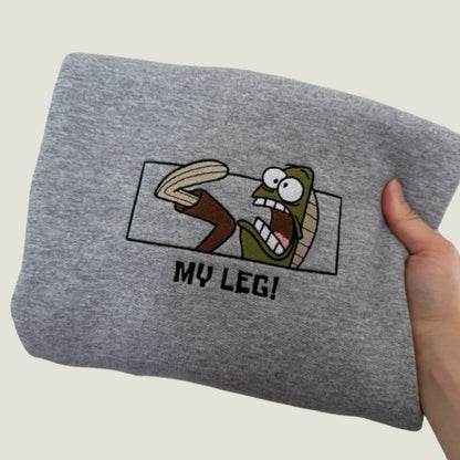 MY LEG! EMBROIDERED CREW NECK / HOODIE