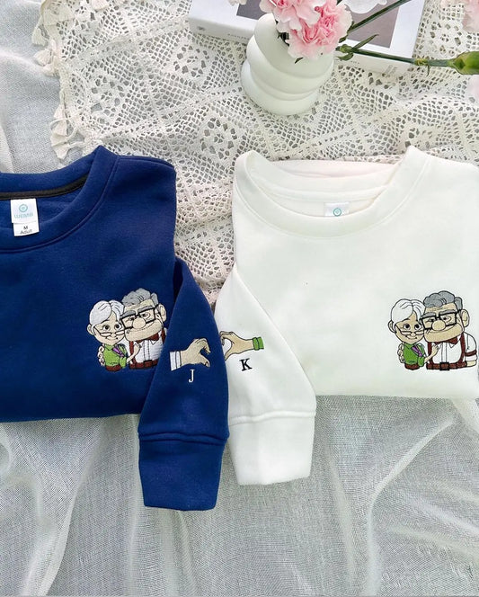 Carl And Ellie– Embroidered Sweatshirt customifeel