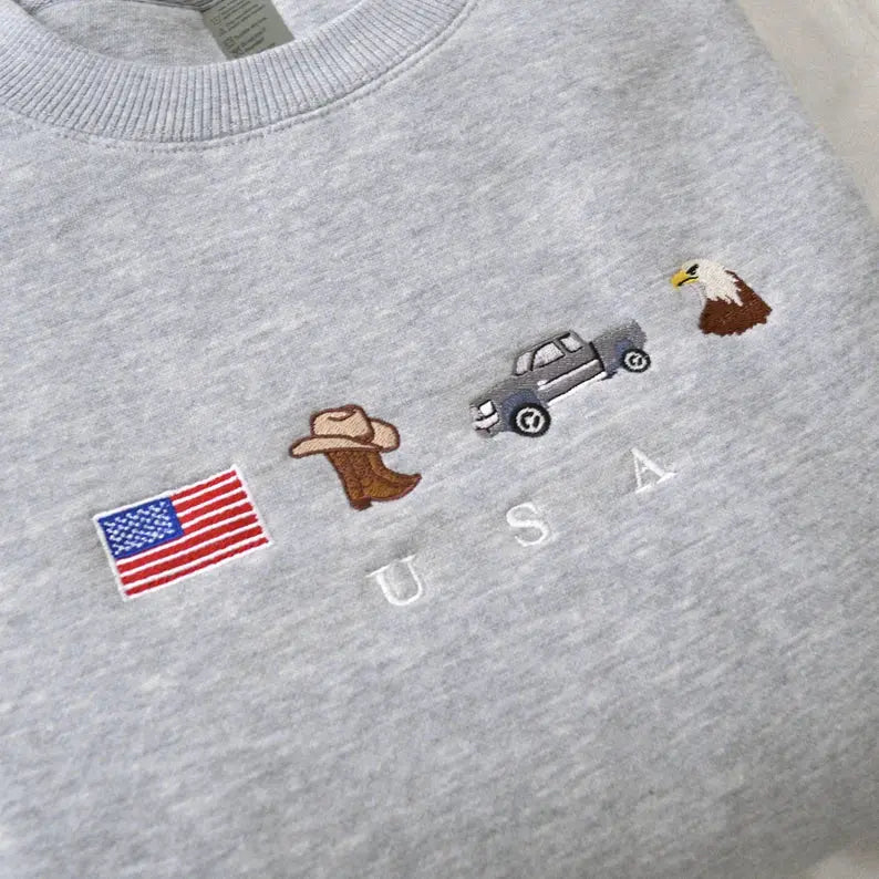 Country Speciality Embroidered Sweatshirt customifeel