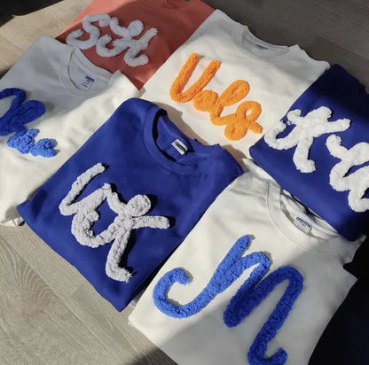 Custom Chenille Embroidered Sweatshirt customifeel