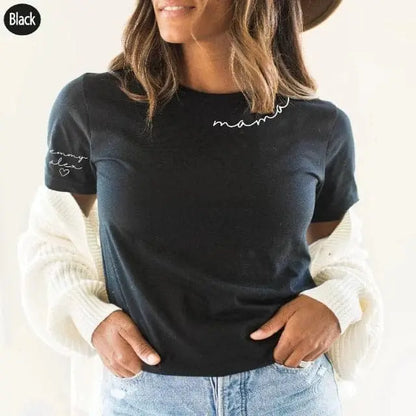 Custom Mama Sweatshirt with Children Name on Sleeve - customifeel