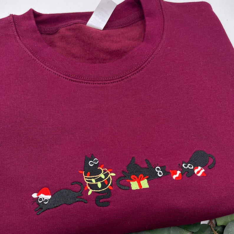 Chaton de Noël Crewneck/Hoodie