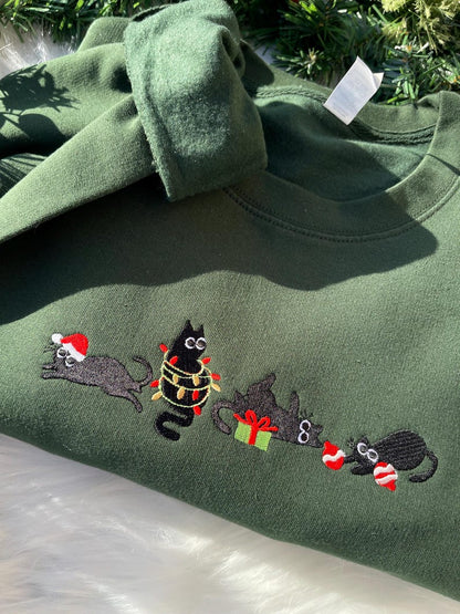 Chaton de Noël Crewneck/Hoodie