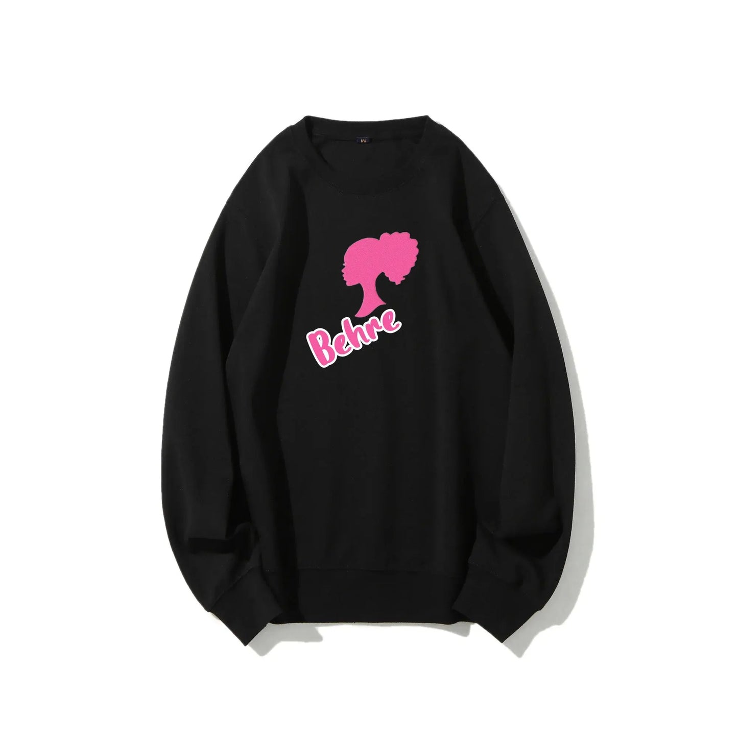 Doll head and custom name embroidered sweatshirt customifeel