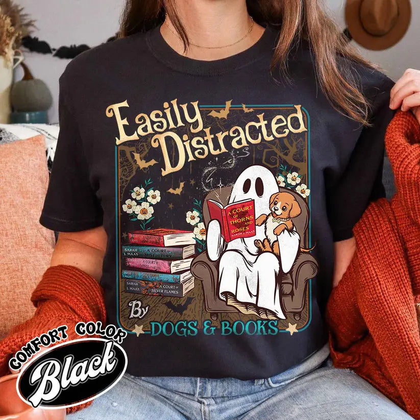 👻Easily Distracted Dogs And Books 01123 (Copy) customifeel