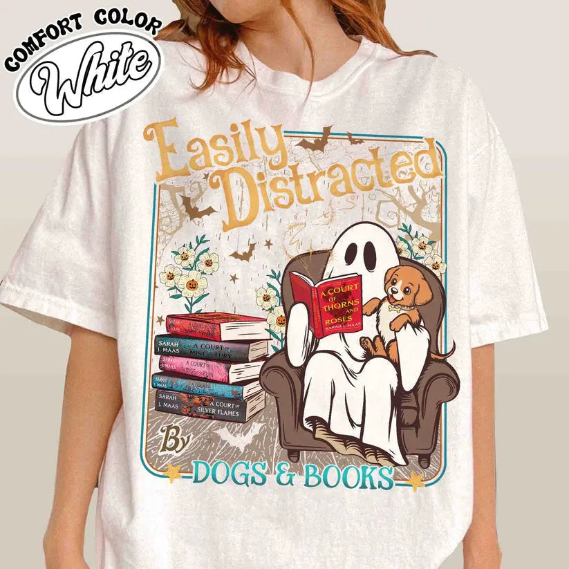 👻Easily Distracted Dogs And Books 01123 (Copy) customifeel