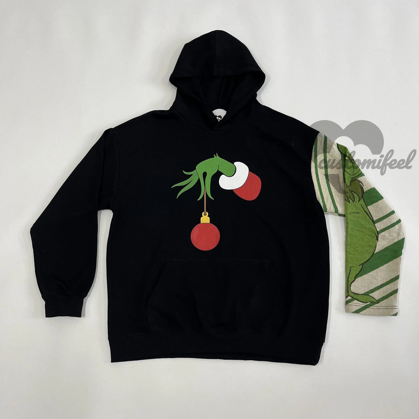 Green Monster Tapestry Sleeve Hoodie Style 2 customifeel