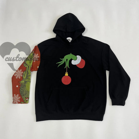 Green Monster Tapestry Sleeve Hoodie customifeel