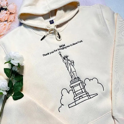 Hoodie Embroidered With Your Birth Region And Place Name customifeel