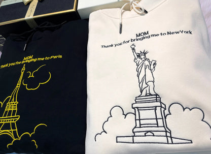 Hoodie Embroidered With Your Birth Region And Place Name customifeel