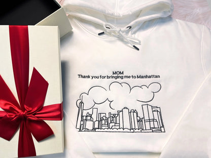 Hoodie Embroidered With Your Birth Region And Place Name customifeel