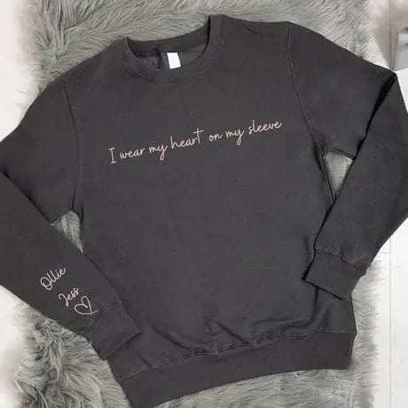 I Wear My Heart On My Sleeve Sweatshirt customifeel