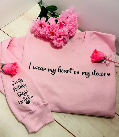 I Wear My Heart On My Sleeve Sweatshirt customifeel