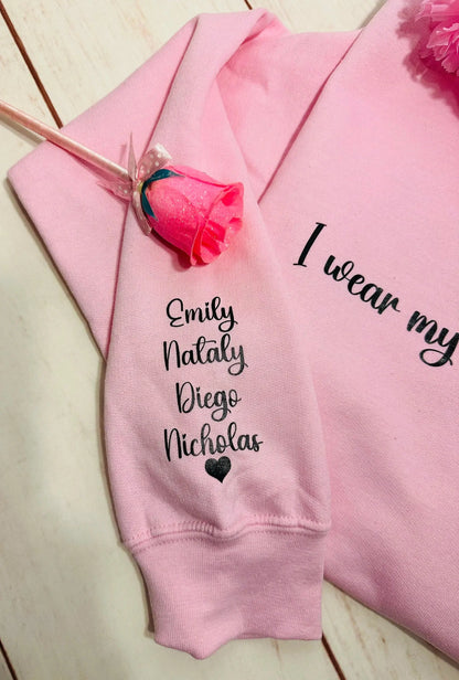 I Wear My Heart On My Sleeve Sweatshirt customifeel