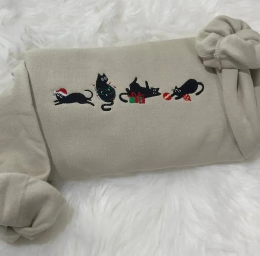Chaton de Noël Crewneck/Hoodie