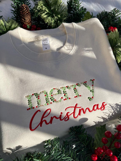Broderie Joyeux Noël Crewneck/Hoodie
