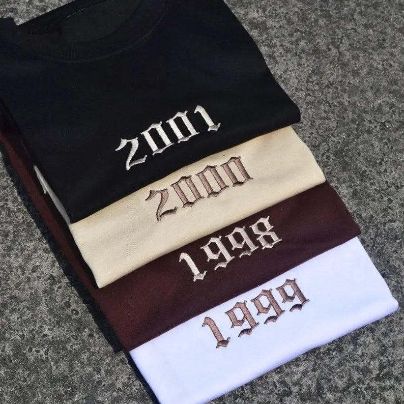 Personalized Birth Year Embroidered Sweatshirt customifeel