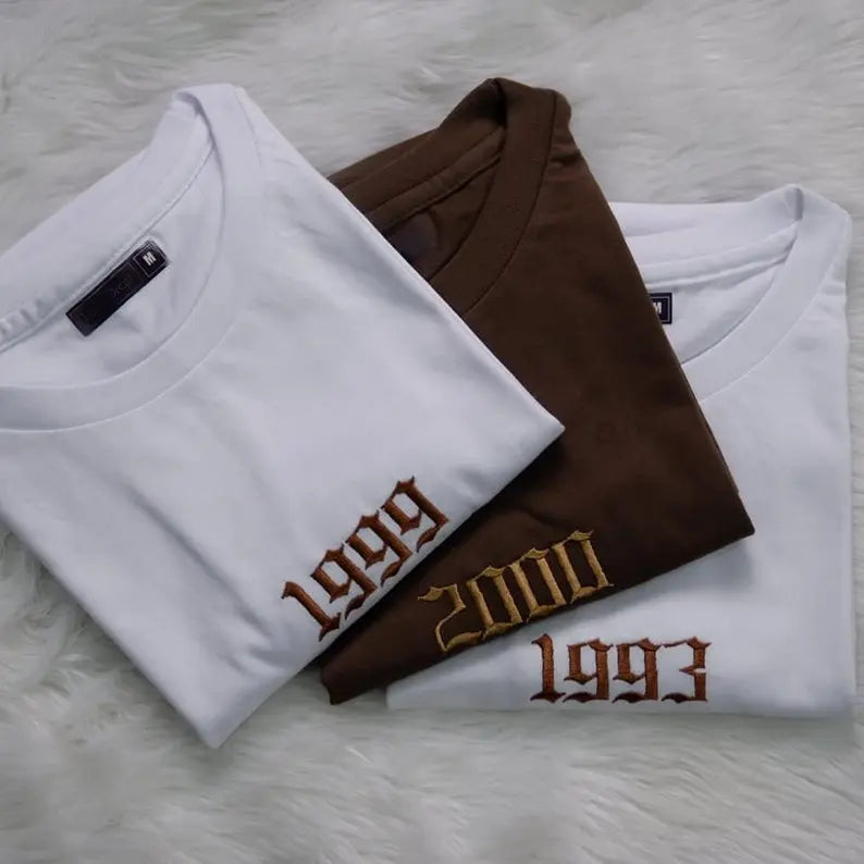 Personalized Birth Year Embroidered Sweatshirt customifeel