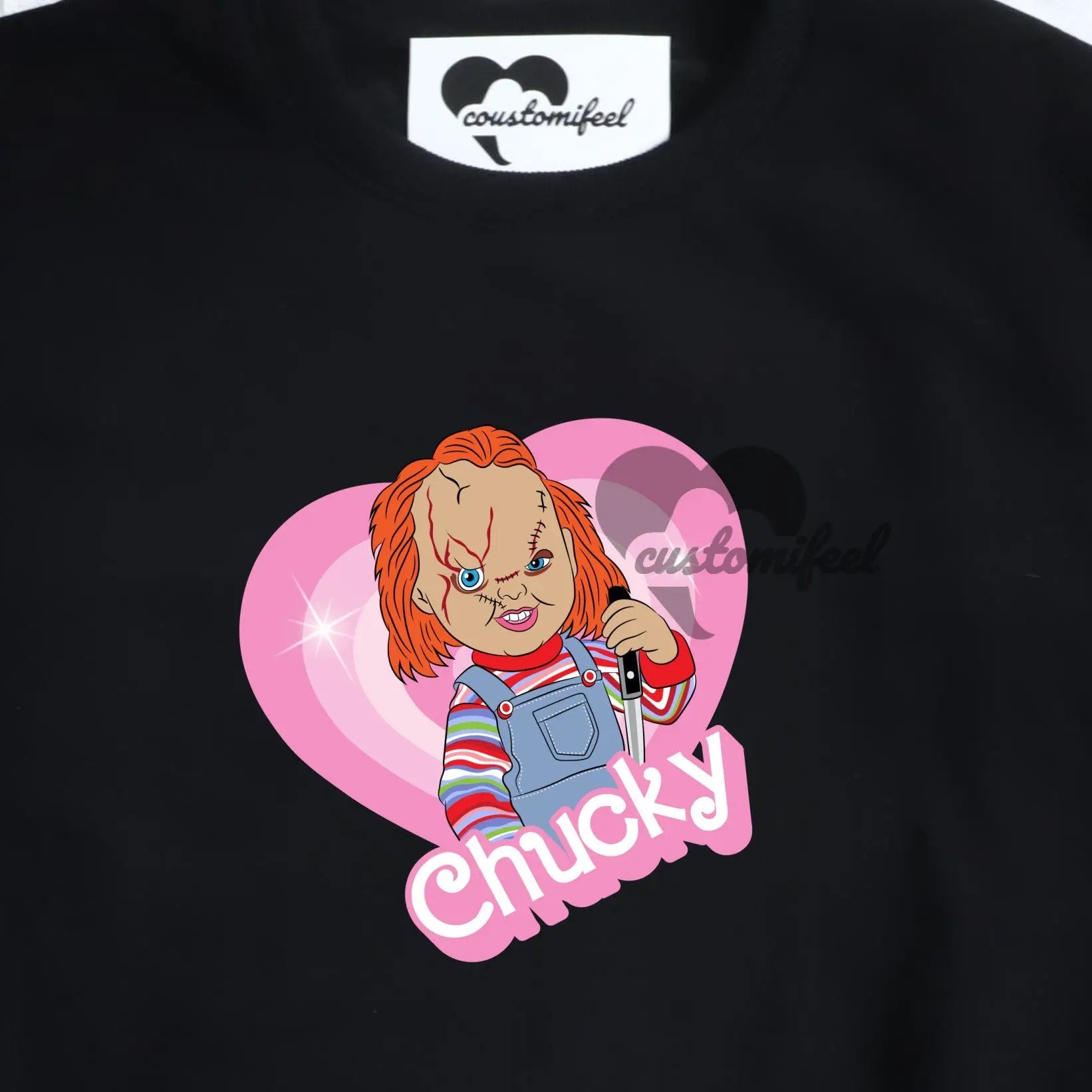 Pink Heart Jason Crew-neck / Hoodie customifeel