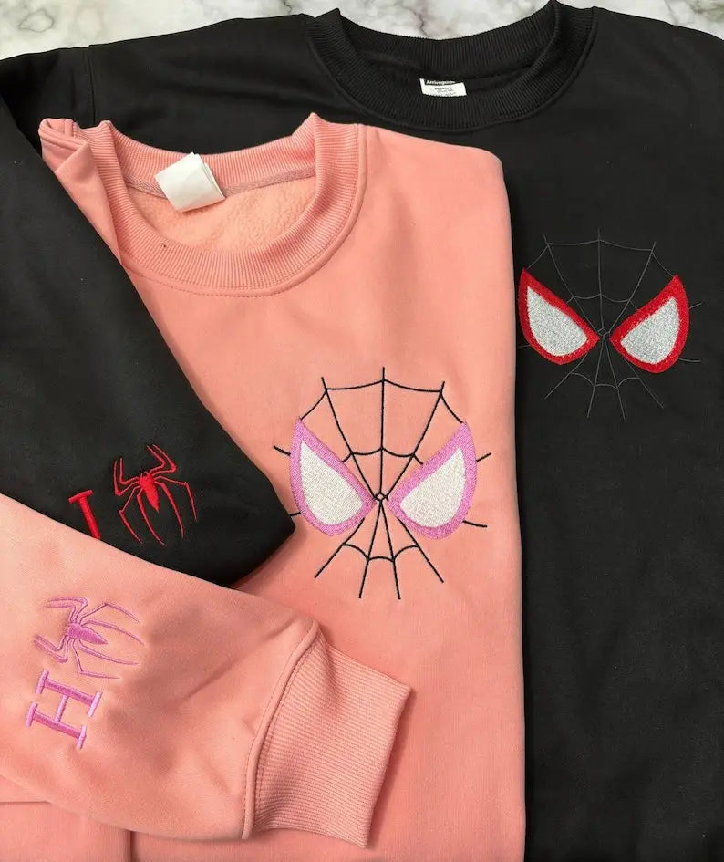 Spider×Couple Embroidered sweatshirts customifeel