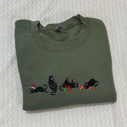 Chaton de Noël Crewneck/Hoodie