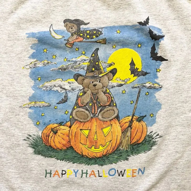 HAPPY HALLOWEEN WITCH BEAR TEE / CREW NECK