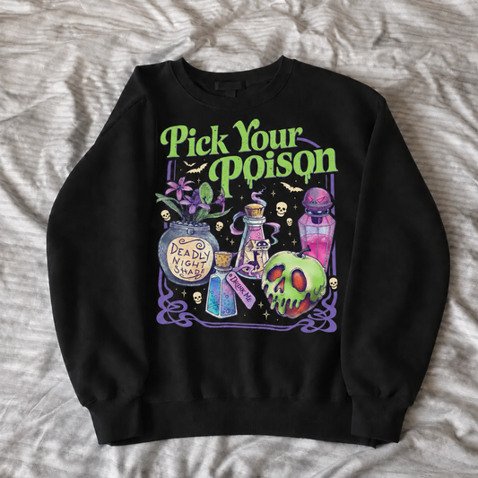 PICK YOUR POISON HALLOWEEN TEE / CREW NECK