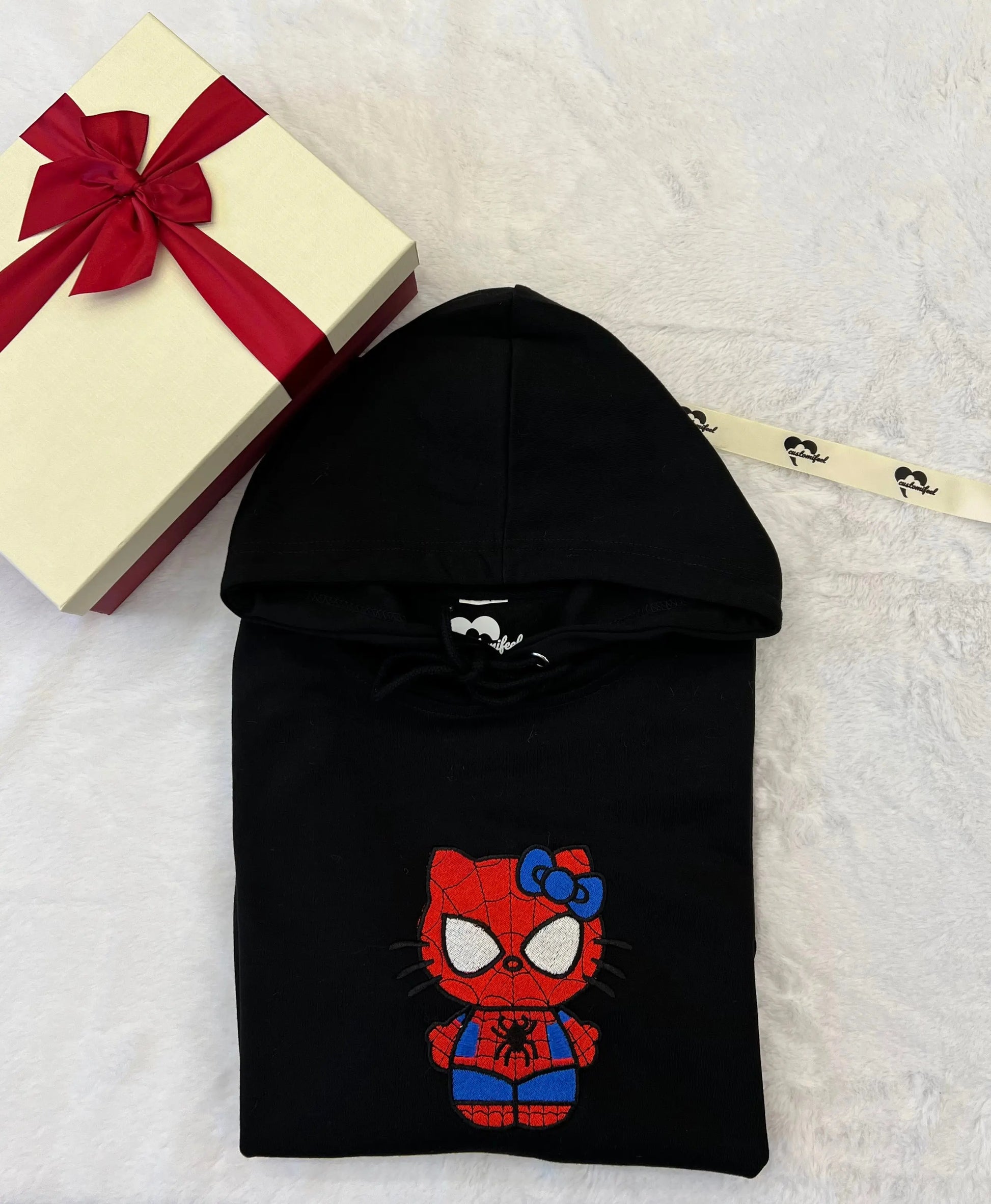 kitty Spider×Couple Characters Embroidered Sweatshirt/ hoodie customifeel