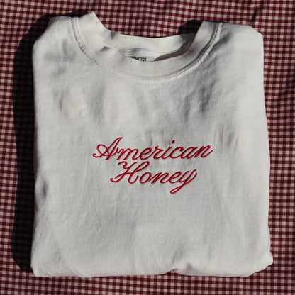 AMERICAN HONEY EMBROIDERED CREW NECK / HOODIE
